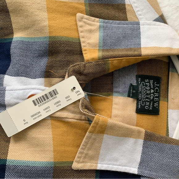 NEW J. Crew Flannel Button Down Collared Shirt Size Small NWT - Picture 6 of 7